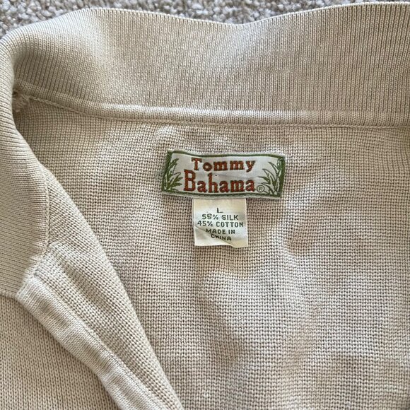 Tommy Bahama Silk & Cotton Beige Cream Relaxed Fit Stretch Collared Vest NWOT - Picture 4 of 8